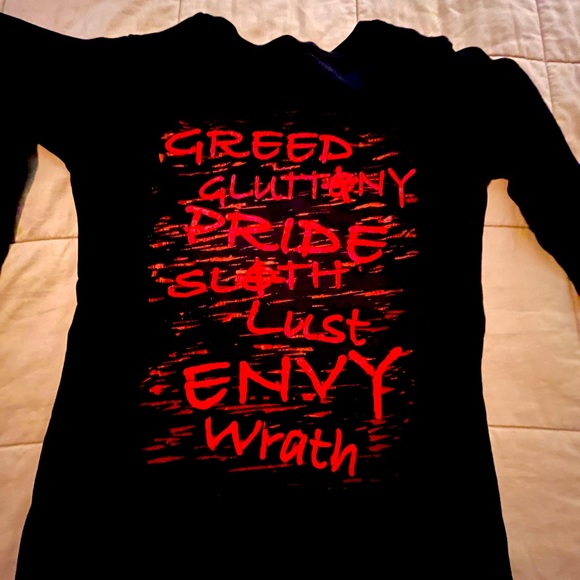 7 deadly sins long sleeve shirt medium - Picture 1 of 2